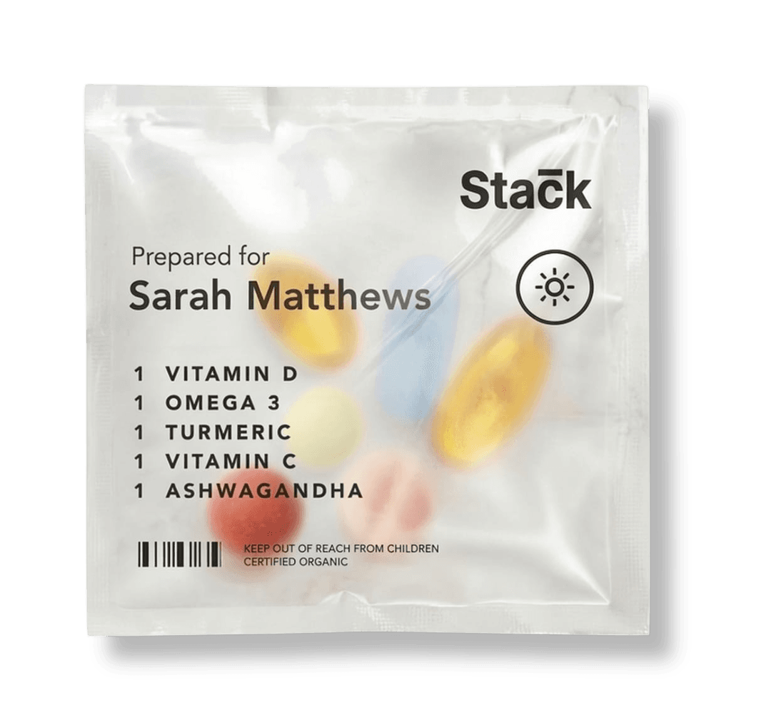Stack personalized supplement pack